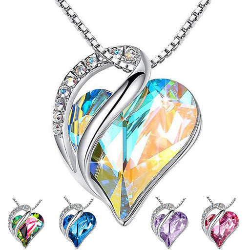 Geometric Heart Pendant Necklace in 925 Silver for Women – Perfect Gift for Valentine's Day and Mother's Day