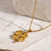 18K Gold Plated Four-Leaf Clover Pendant Necklace