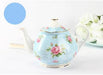 Elegant Floral Design Bone China Teapot - Perfect for Tea and Coffee Serving