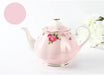 Elegant Floral Design Bone China Teapot - Perfect for Tea and Coffee Serving