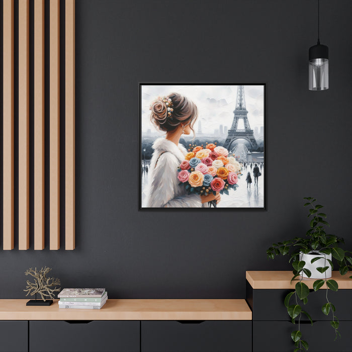 Enchanting Parisian Elegance Matte Canvas Wall Art