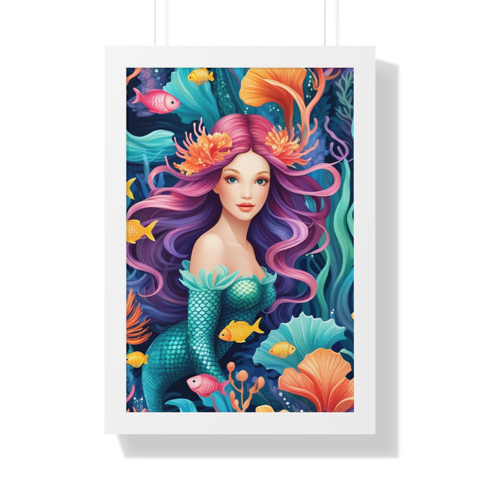 Enchanted Mermaid Retreat Vertical Wall Art - Artisan Designed by Maison d'Elite