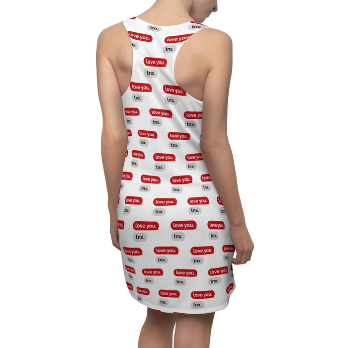 Chic Valentine's Day Women's All-Over Print Racerback Dress - Timeless Style