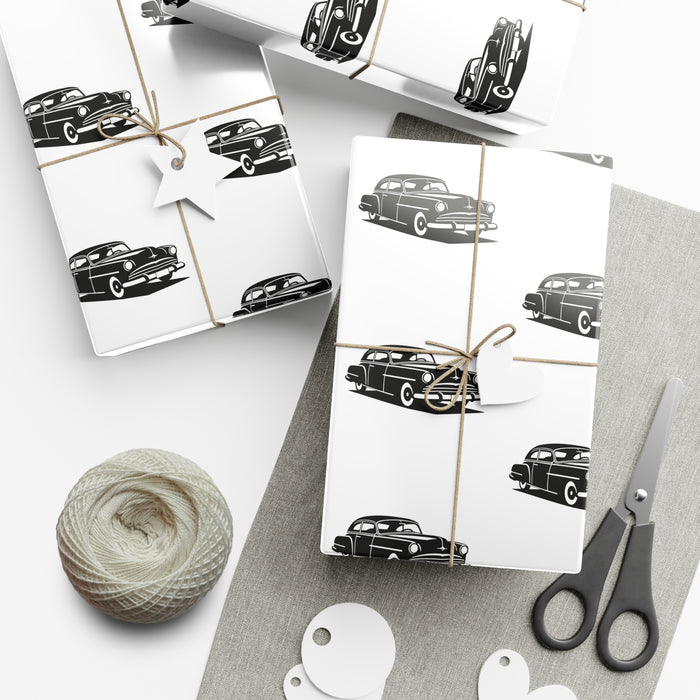 Peekaboo Classic Car Exquisite USA-Made Gift Wrap Paper