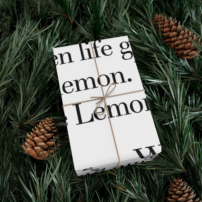 American-Made Luxury Lemon Gift Wrap Paper: Elevate Your Gifting Experience with Sophistication