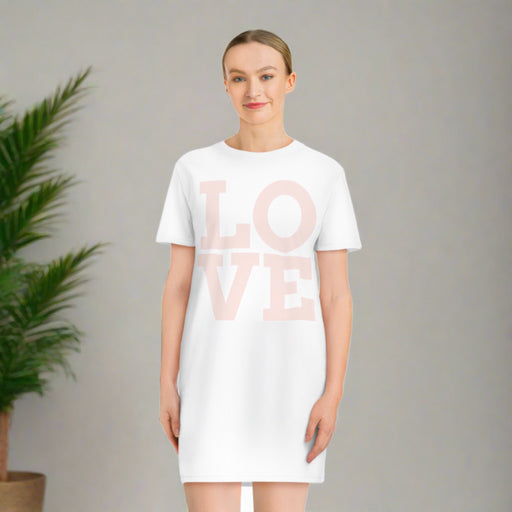 Elegant Parisian Organic Cotton T-Shirt Dress - A Symphony of Sophistication