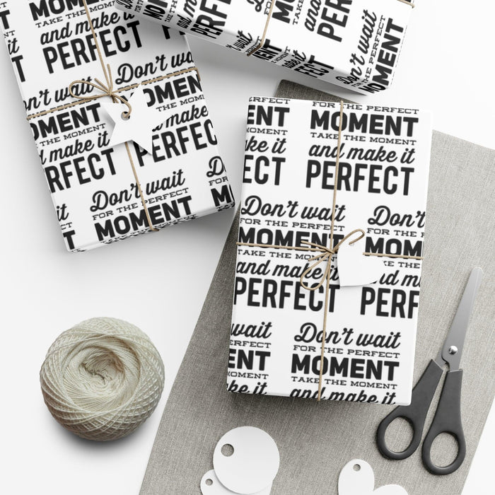 Elegant Customizable Quote Gift Wrap Paper Set: Luxury Gift Presentation Option