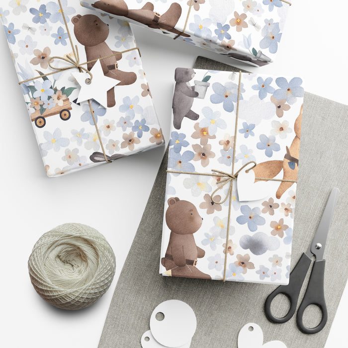 Cozy Bear- Exquisite USA-Made Gift Wrap Paper