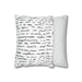 Elegant Scripted Throw Pillow Cover for Home Decor