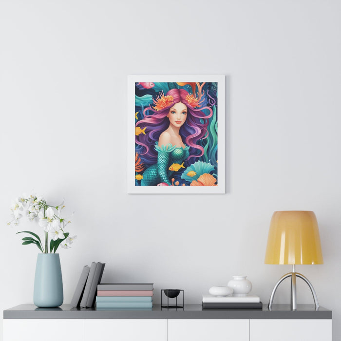 Enchanted Mermaid Retreat Vertical Wall Art - Artisan Designed by Maison d'Elite