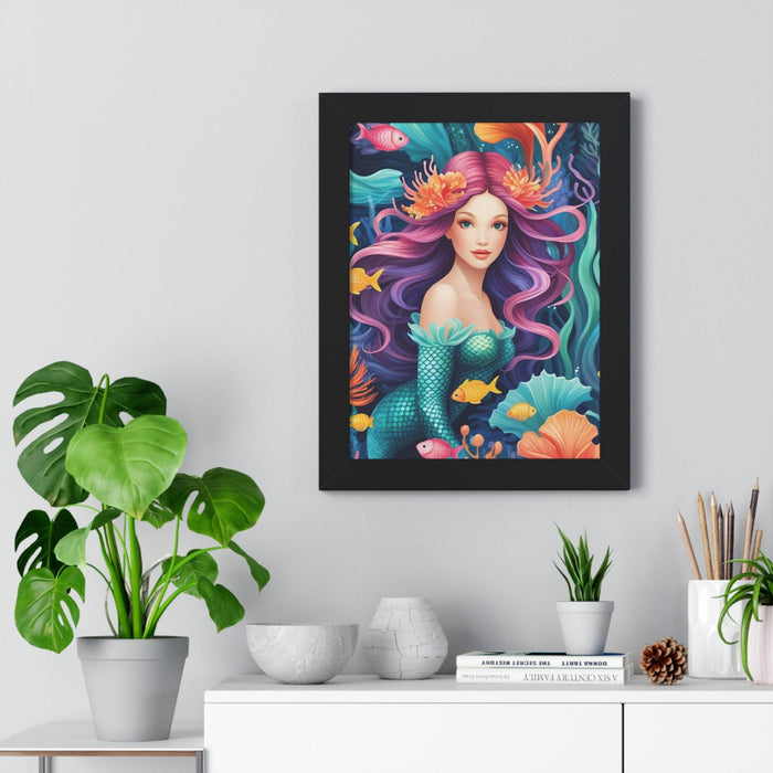 Enchanted Mermaid Retreat Vertical Wall Art - Artisan Designed by Maison d'Elite