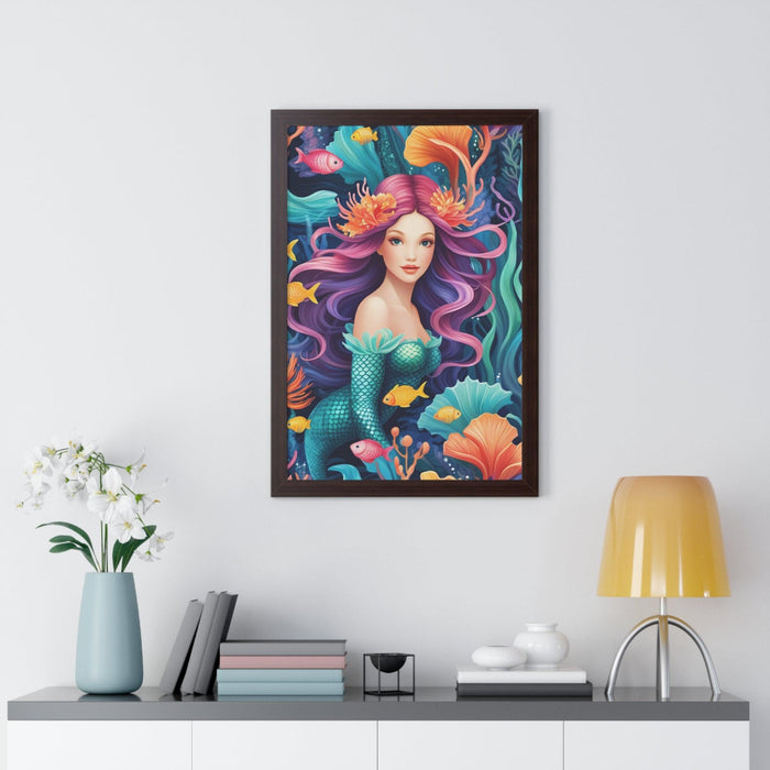 Enchanted Mermaid Retreat Vertical Wall Art - Artisan Designed by Maison d'Elite