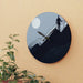 Elegant Mountain Vista Wall Clock - Luxurious Timepiece with Exquisite Design and Mounting Slot