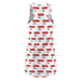 Elegant Valentine's Day Women's Racerback Dress with Unique All-Over Print