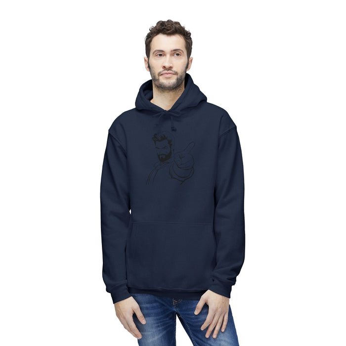 Louis2k Unisex Hooded Sweatshirt, Made in US - Heavyweight Fabric, Front Muff Pocket, Classic Fit