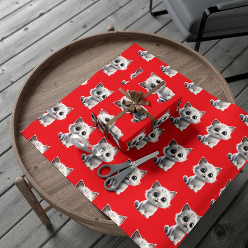 Customized Cat-Inspired Eco-Conscious Gift Wrapping Paper Set in Three Sizes