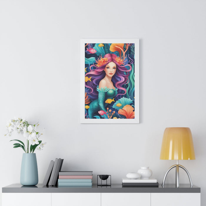 Enchanted Mermaid Retreat Vertical Wall Art - Artisan Designed by Maison d'Elite