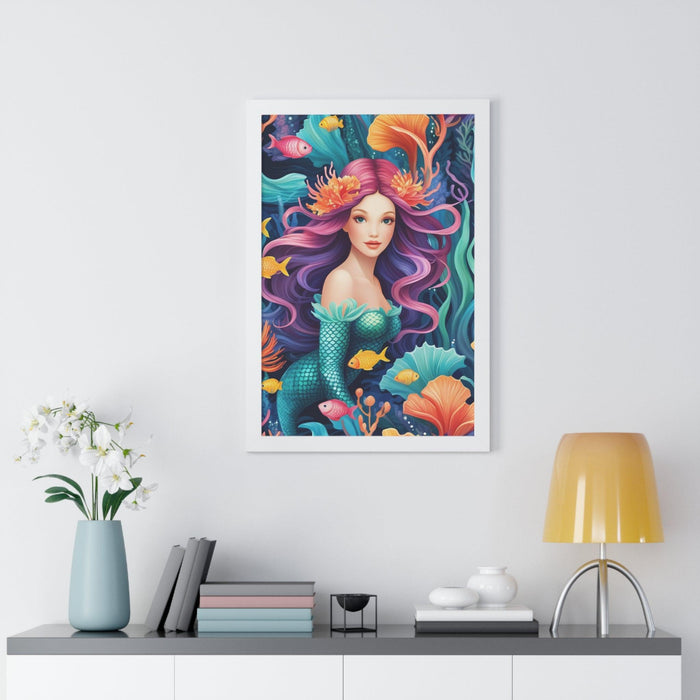 Enchanted Mermaid Retreat Vertical Wall Art - Artisan Designed by Maison d'Elite