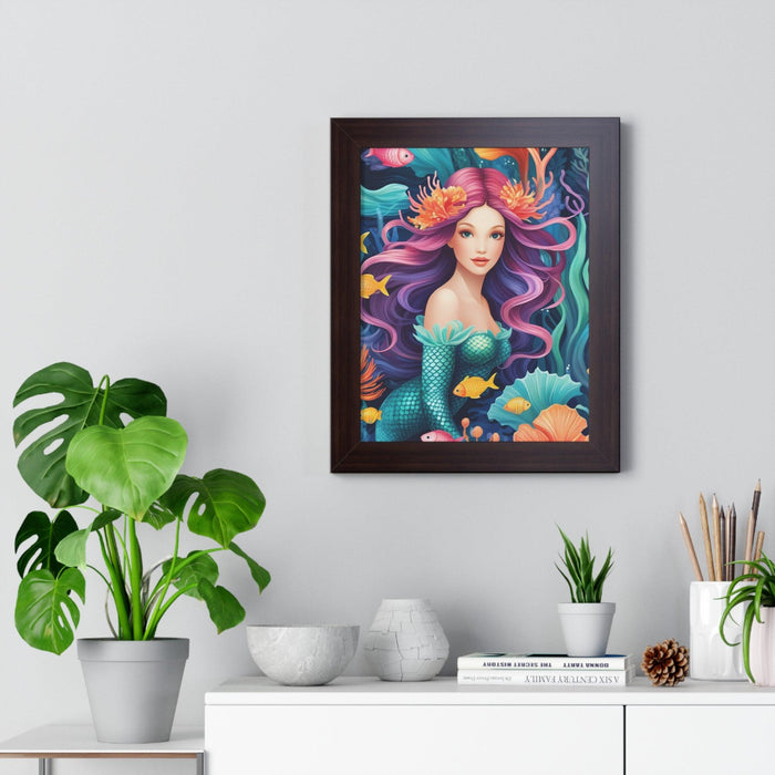 Enchanted Mermaid Retreat Vertical Wall Art - Artisan Designed by Maison d'Elite