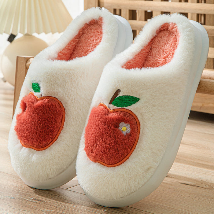 Cotton Slippers For Women Autumn And Winter Indoor Warm And Cute Home Slippers Non-slip Fuzzy Plush Shoes