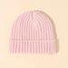 Cozy Solid Color Thick Striped Family Woolen Hats for Parents and Kids