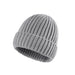 Cozy Solid Color Thick Striped Family Woolen Hats for Parents and Kids