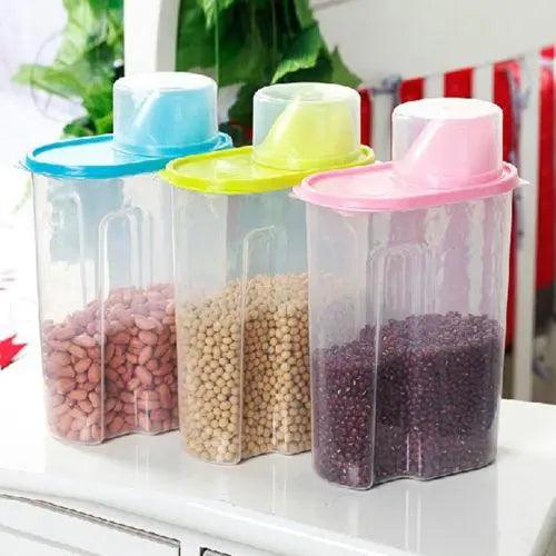2.5L Multi-Functional Cereal Box with Measuring Cup Lid