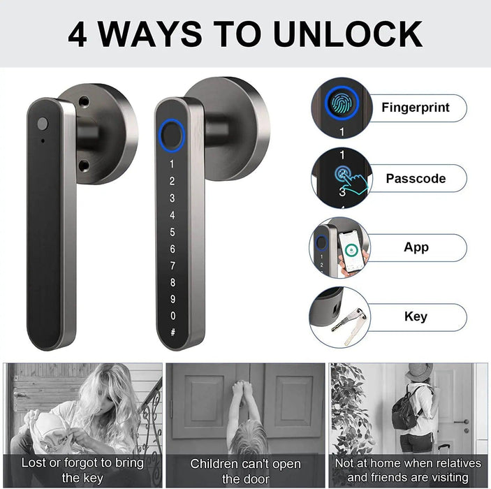 Innovative Smart Round Bedroom Door Lock with Enhanced Security Features