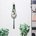 Boho-Chic Green Macrame Wall Plant Hanger with Iron Ring - Elevate Your Home Decor