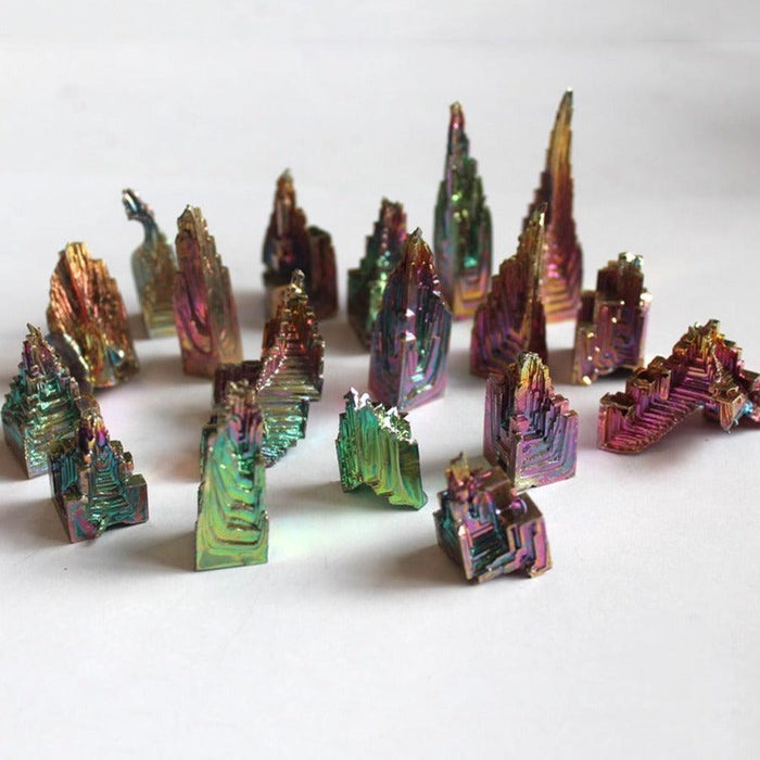 Enchanting Green Bismuth Pyramid: A Natural Treasure of Radiance