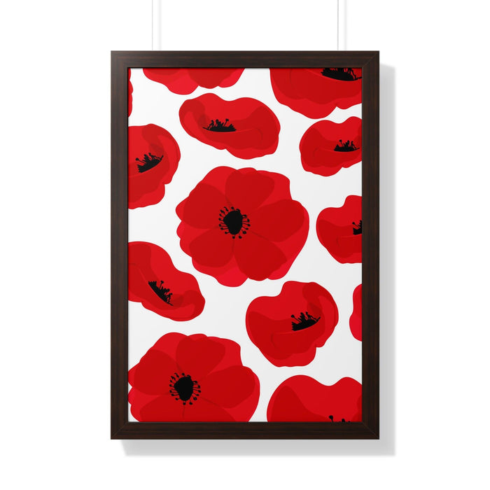 Elite Crimson Poppy Framed Poster - Sustainable Art Decor
