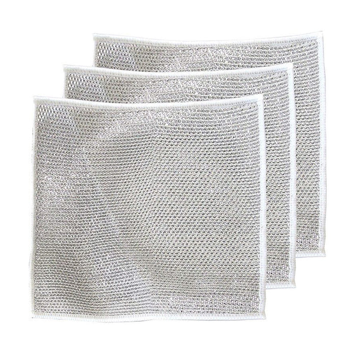 Microfiber Steel Wire Cleaning Cloths for Kitchen Dishes