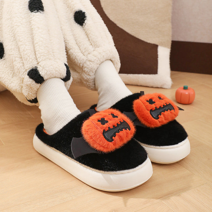 Whimsical Winged Pumpkin Slippers for Cozy Nights