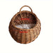 Rustic Blue Rattan Flower Wall Basket for Real or Faux Blooms
