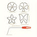 5-Piece Elegant Floral Butterfly Pastry Mold Set for Creative Baking and Eid Celebrations