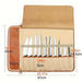 Stylish Faux Leather Knife Organizer - Portable and Wall-Mountable Culinary Storage Solution