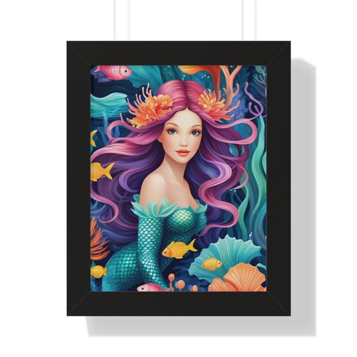 Enchanted Mermaid Retreat Vertical Wall Art - Artisan Designed by Maison d'Elite