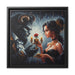 Enchanted Love - Sustainable Valentine Canvas Print with Elegant Black Pinewood Frame