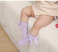 Adorable Cotton Baby Girl Socks with Stylish Bows - Breathable Short Socks