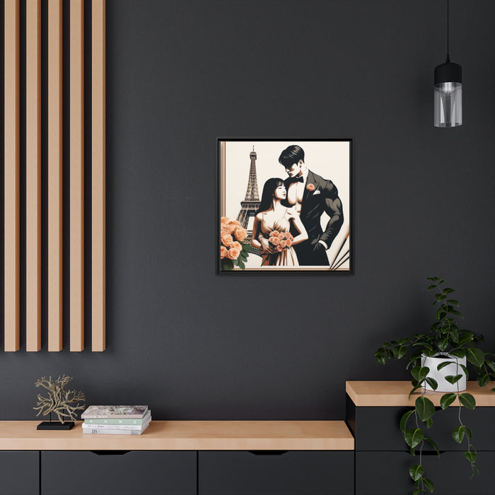 Eco-Chic Black Frame Canvas Print Collection - Modern Sustainable Art