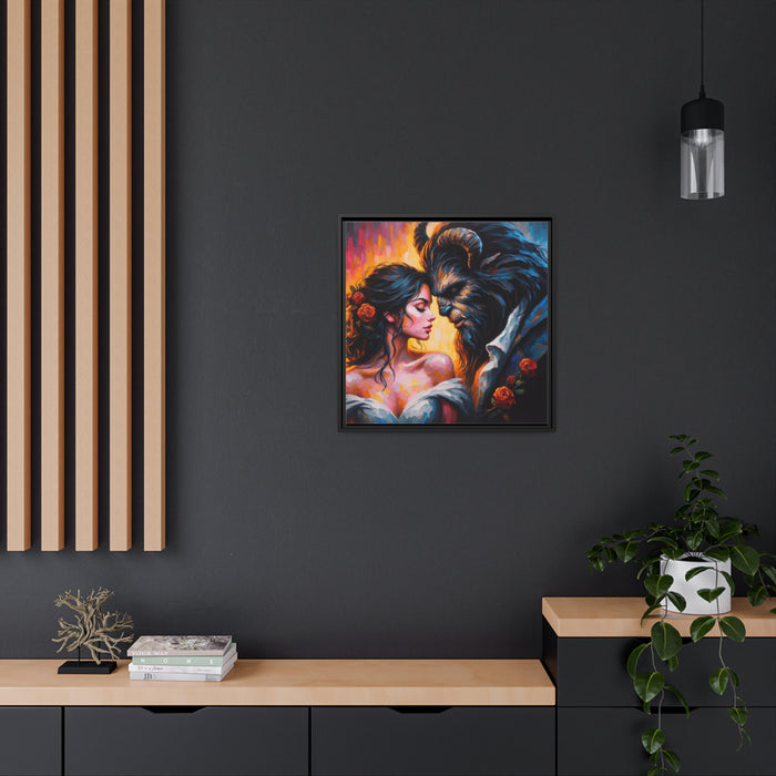 Sleek Sustainable Canvas Art Set in Stylish Black Pinewood Frame