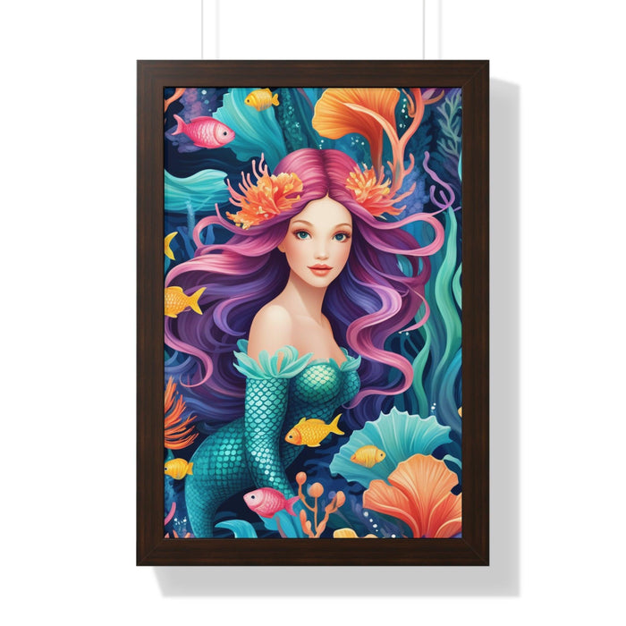 Enchanted Mermaid Retreat Vertical Wall Art - Artisan Designed by Maison d'Elite