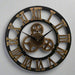 Sleek Industrial Gear Wall Clock - Contemporary Silent Timepiece with Precision Mechanism