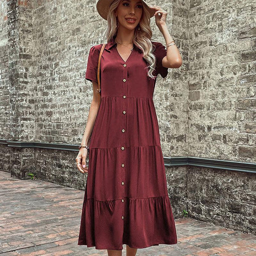 Elegant Hepburn-Inspired Rayon French Dress for Stylish Women