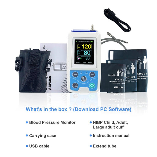 Advanced 24-Hour Ambulatory Blood Pressure Monitor - Contec ABPM50