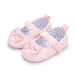 Adorable Baby Girl Crib Shoes with Butterfly Knot - Non-slip Soft Cotton Rubber First Walkers