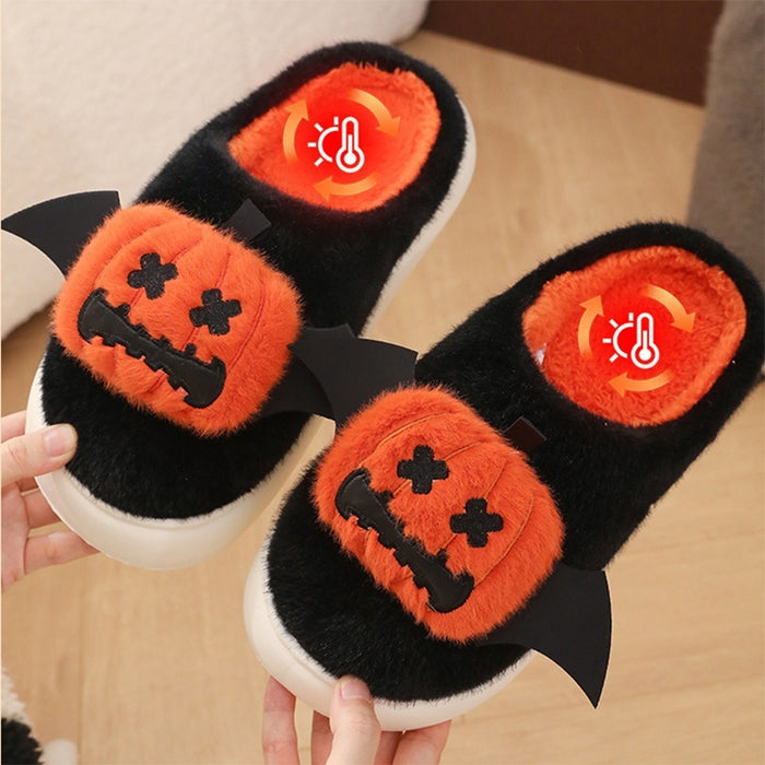 Whimsical Winged Pumpkin Slippers for Cozy Nights