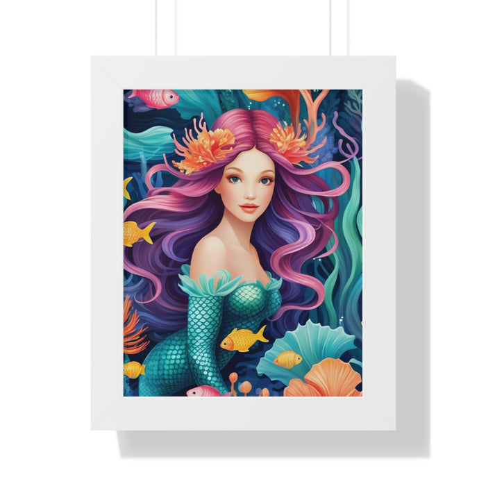 Enchanted Mermaid Retreat Vertical Wall Art - Artisan Designed by Maison d'Elite