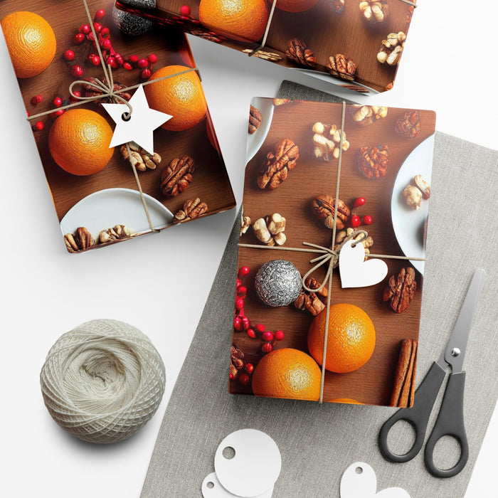 Elegant Customizable 3D Christmas Gift Wrap Set with Matte & Satin Finish - Handcrafted in the USA