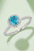 Radiant Pink Diamond Halo Ring - Sterling Silver Elegance